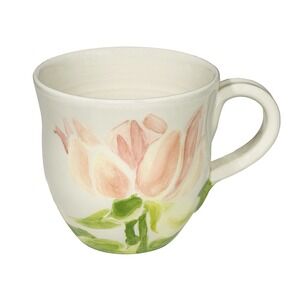 Garden Party Coffee Mug Flowers Large Cup 16 oz. Signed Hand Painted